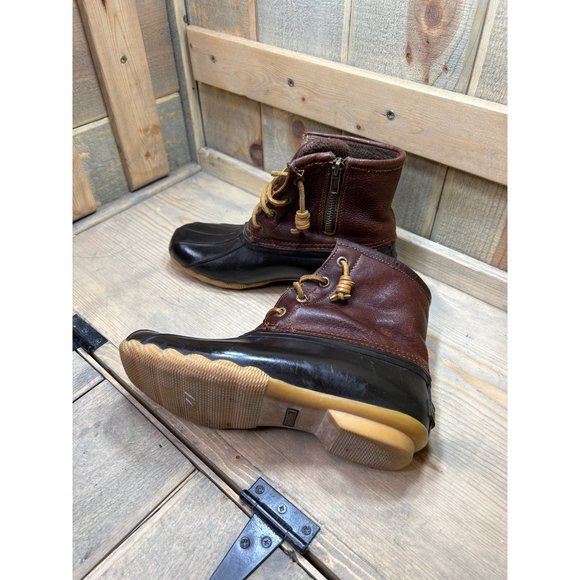 US6 Sperry Top Sider STS91176 Saltwater Rain Duck Boots Waterproof - Picture 4 of 8